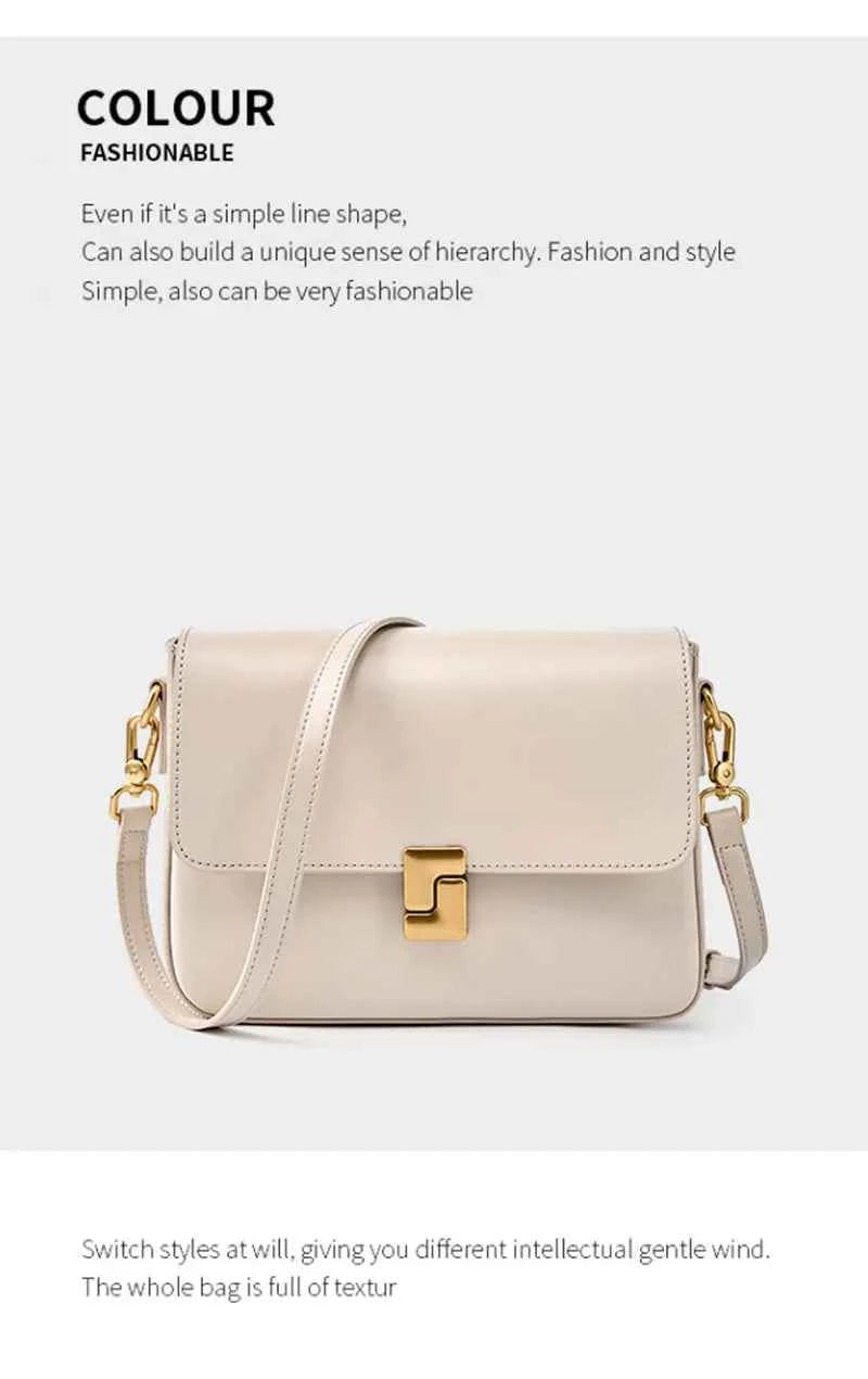 100% Genuine Leather Women's Shoulder Bag High Quality Luxury Designer Crossbody Bags Fashion Cowhide Female Handbags