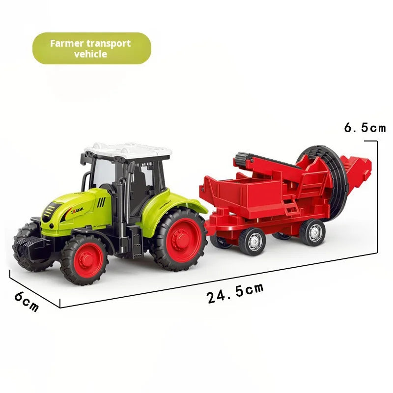 1pcs Simulation Farm Vehicles Mini Car Model Engineering Car Model Tractor Engineering Car Tractor Toys Model for Kids Gift