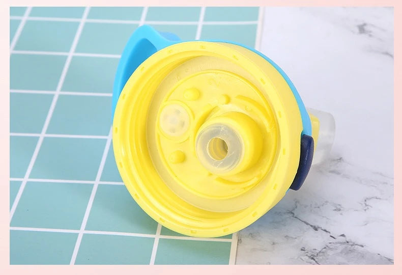 480ML Water Bottle With Straw Portable Plastic Bottles Outdoor Leakproof Cup Kids Girls Summer Cold Water Juice Drinking Bottle