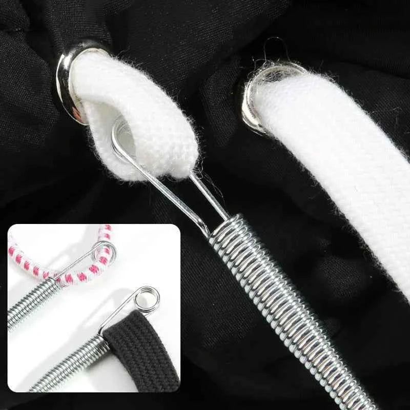 1/30Pcs Stainless Steel Rope Threading Tool Bendable Spring Drawstring Threader Clip Drawstring Thread DIY Sewing Accessories