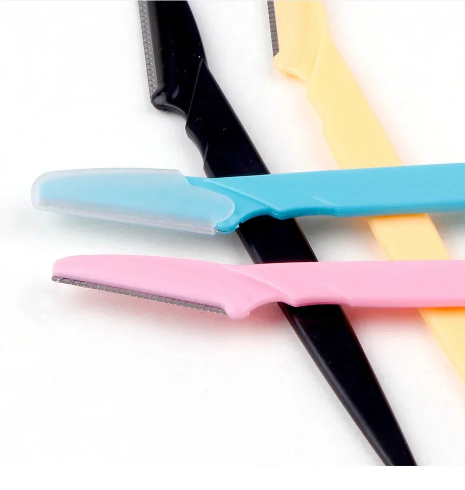 3/10Pcs  Eye Brow Epilation Hair Removal Cutters Safety Knife Makeup Scraper Eyebrow Trimmer Blade Women Face Shaver Portable