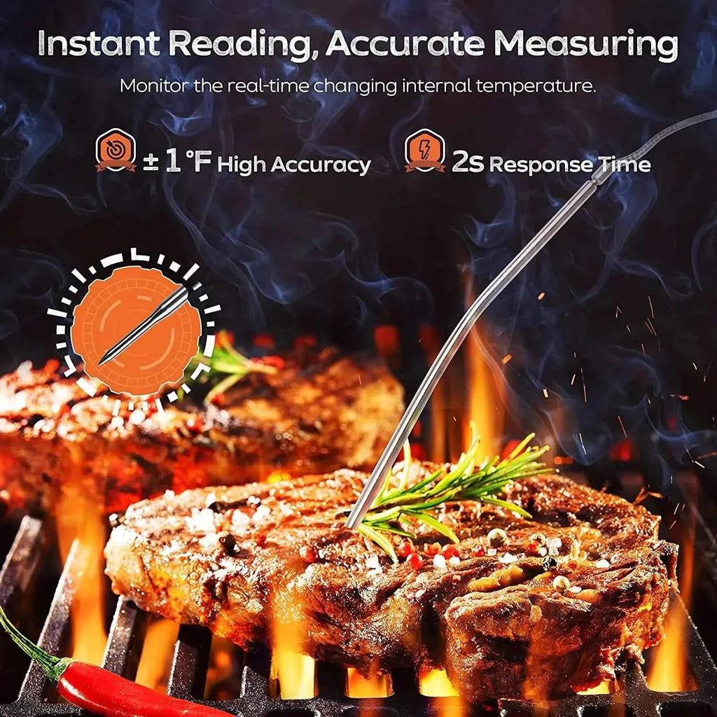 HOMEFISH Digital Meat Kitchen Thermometer Stainless Waterproof Meat Temperature Thermometre Probe Oven Cooking BBQ