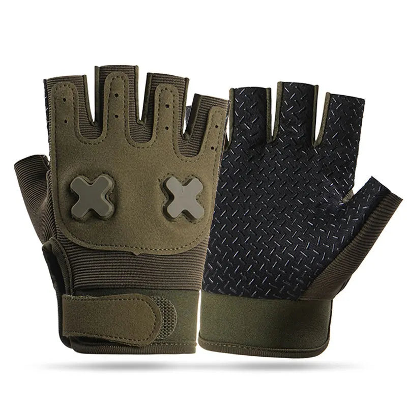 Kids Sport Gloves Breathable Anti-Slip Cycling Tactical Gloves 5-11 Ages Adjustable Outdoor Climbing Hiking Travel Gloves