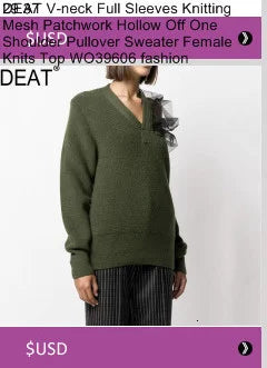 DEAT 2024 New autumn Turn-down Collar Full Sleeves Metal Beaded No Buttons Short jackets Female Single Suit WF18501L Black