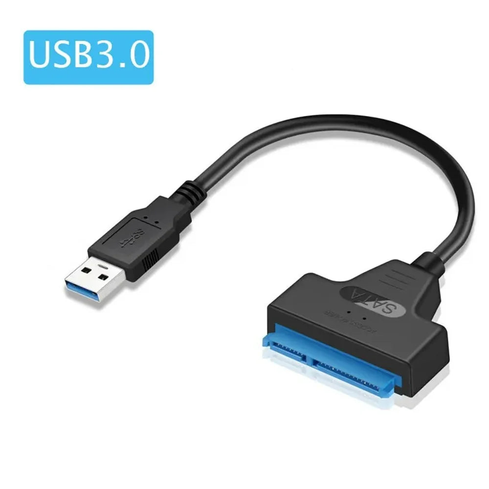 USB 3.0 to SATA III Adapter Cable Type C Compatible for 2.5 HDD SSD Hard Drive Converter 6 Gbps SATA 22 Pin Cord