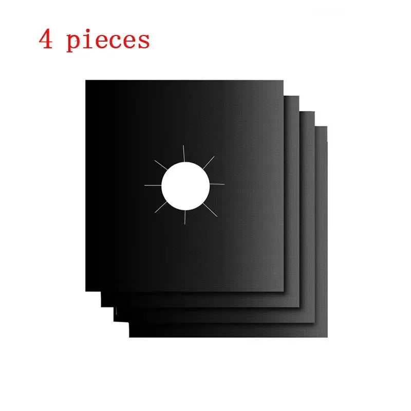 4PCS 8PCS Barbecue Stove Protective Cover 27cm Gas Stove Surface Protective Pad Kitchen Cleaning Accessories