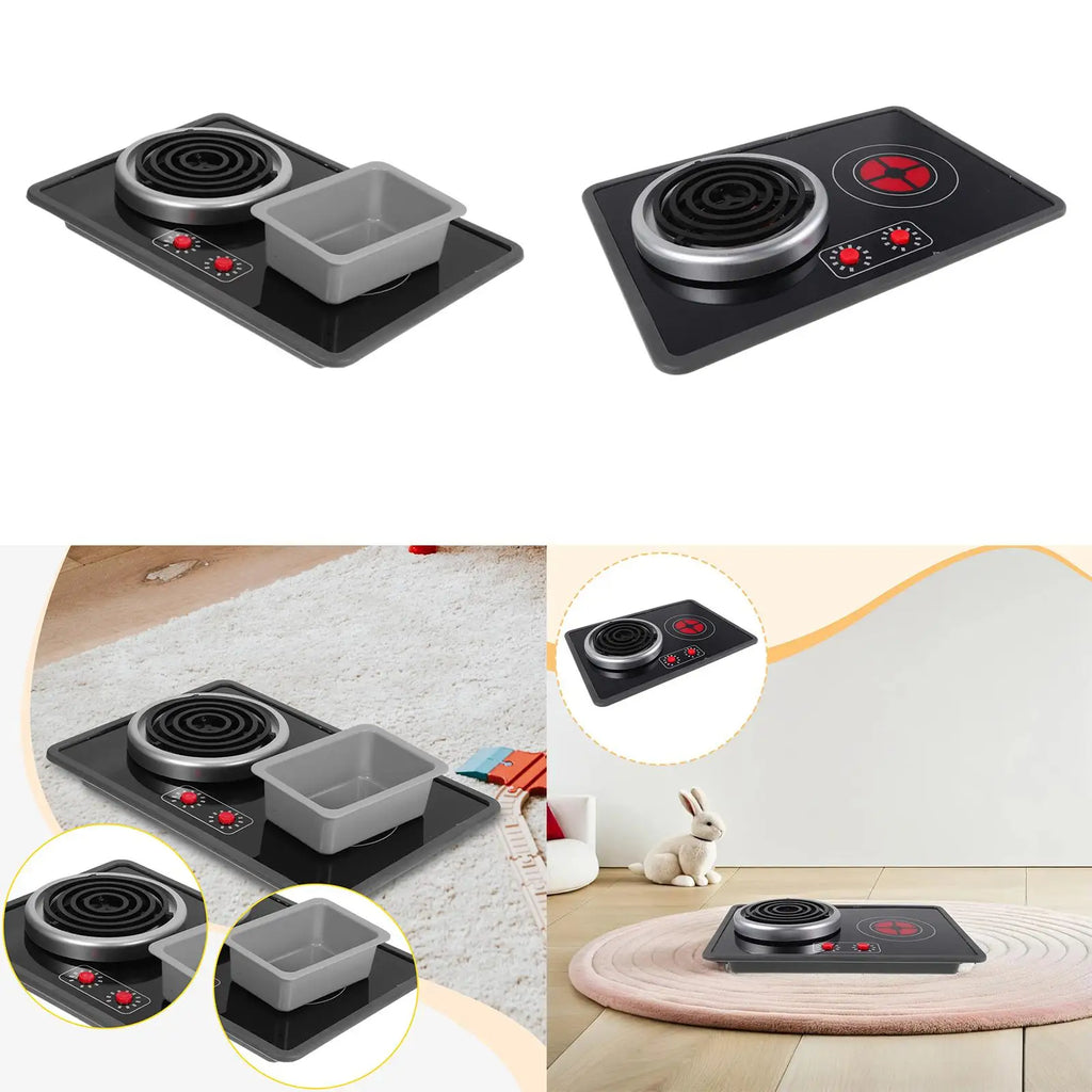 Kids Kitchen Toy Stove Toy with Lights and Sounds,Cookware Realistic Pretend Play Learning Toy Role Play for Children,Girls Boys