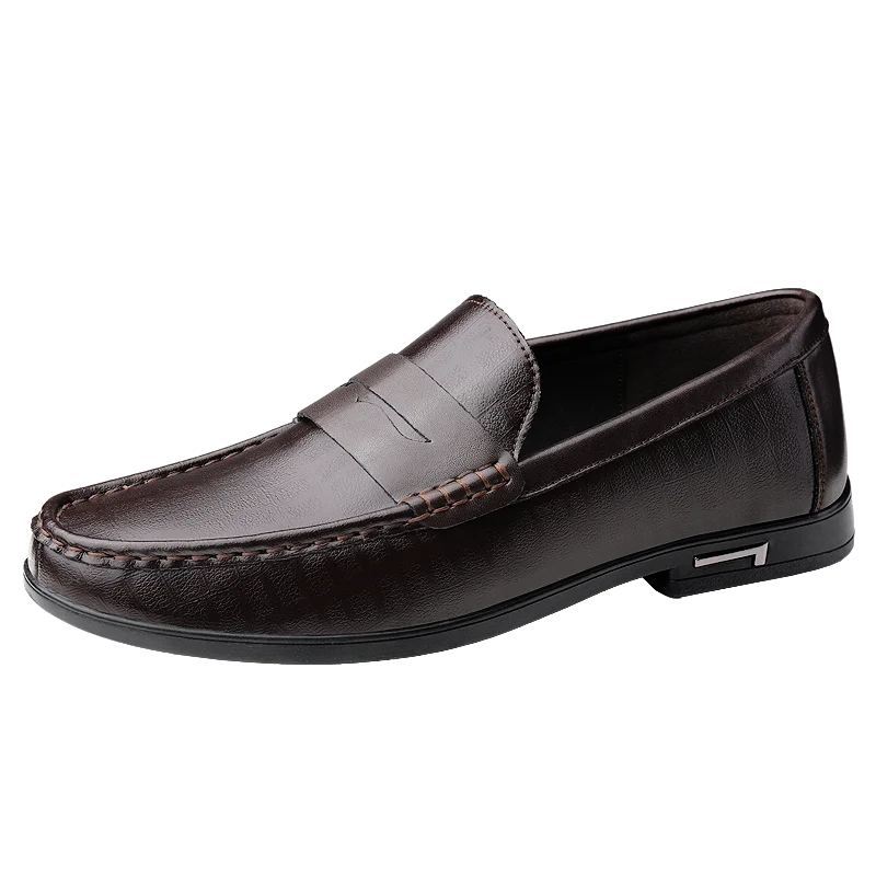 Genuine Leather Men Shoes Casual Men Loafers Breathable Office Formal Shoes Men Designer Slip on Driving Shoes Plus Size 38-46