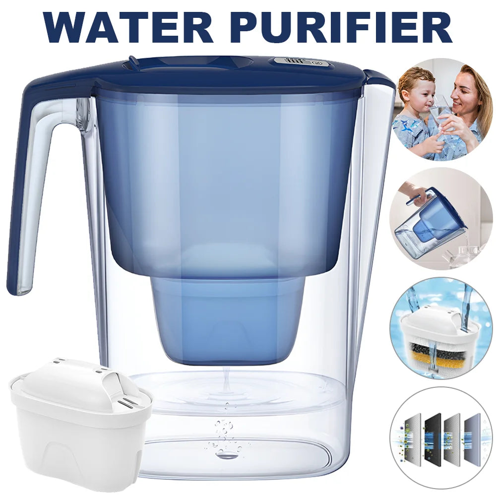 Household Filter Kettle 6 Filter Device Activated Carbon Water Purifier Filter Cartridges Replacement Non-toxic Wate Filter 3.6L