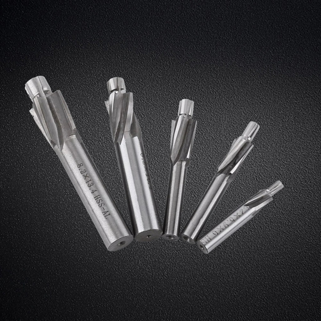 5pcs Countersink End Mill Cutter Slot Drill Bits Tool M3 M4 M5 M6 M8 Drill Milling Bits