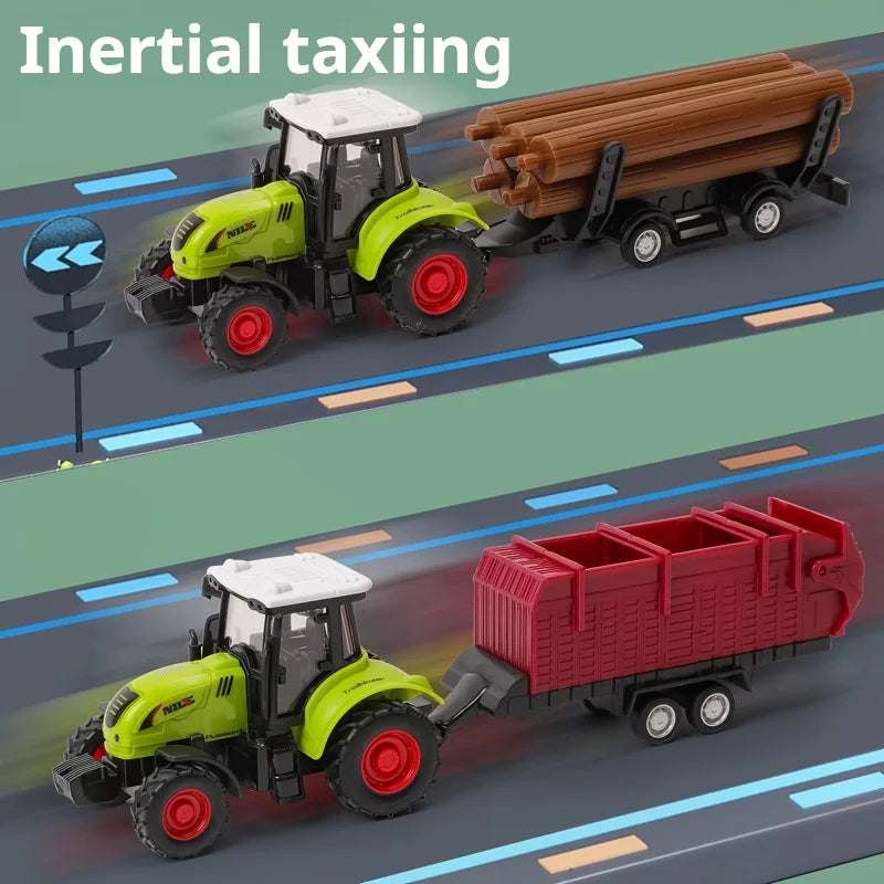 1pcs Simulation Farm Vehicles Mini Car Model Engineering Car Model Tractor Engineering Car Tractor Toys Model for Kids Gift