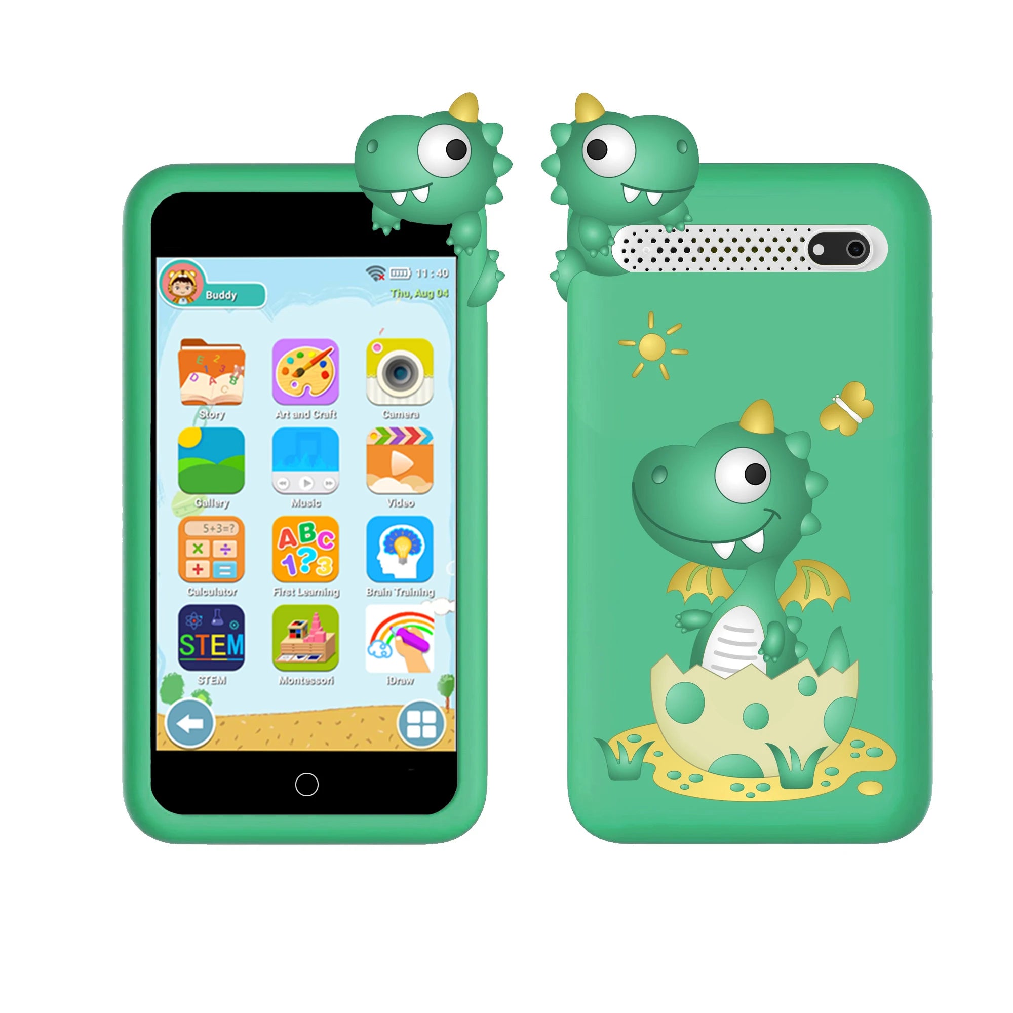 Kids Smart Phone Toy 220+ Educational Games 3.97'' Touch Screen With Dual Camera Brain Train Sleep Story for Child Festive Gifts