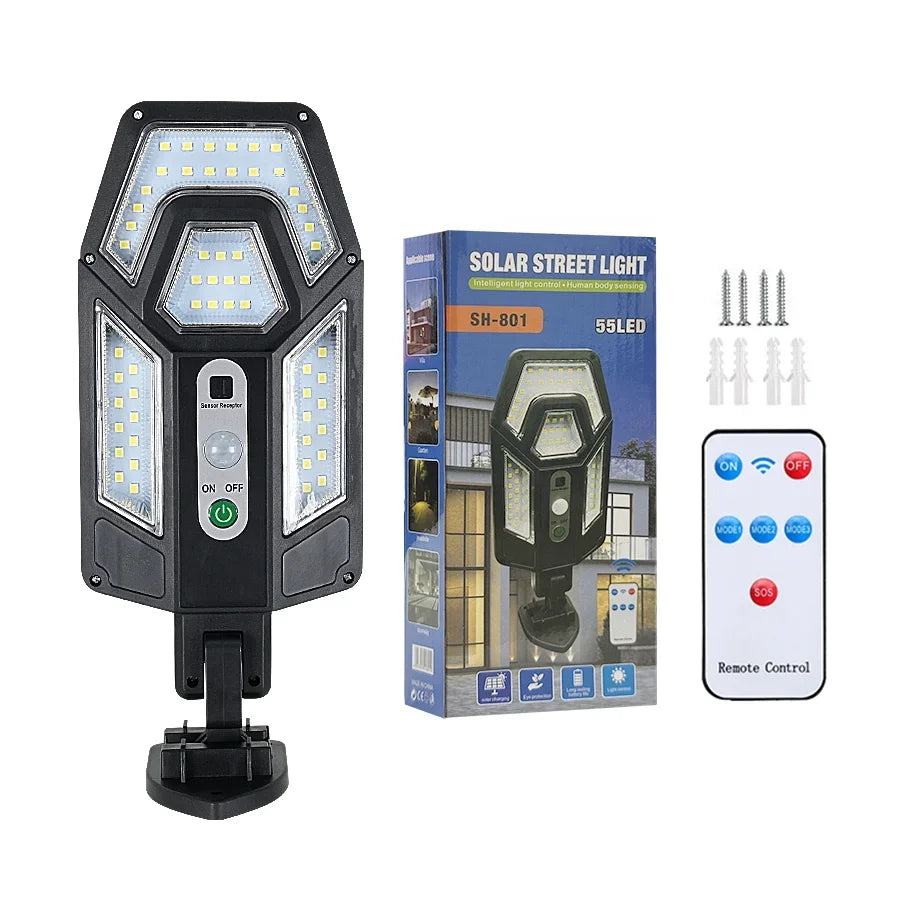 KDULIT Solar Garden Lights Outdoor Solar Clip Light Waterproof Motion Sensor Camping Lamp Fence Street Landscape Wall Decoration