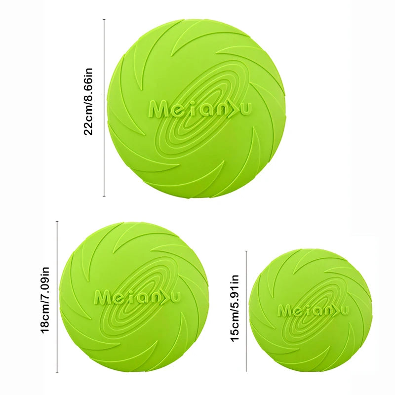 Silicone Dog Flying Disc Toy – Durable Chew & Fetch Fun