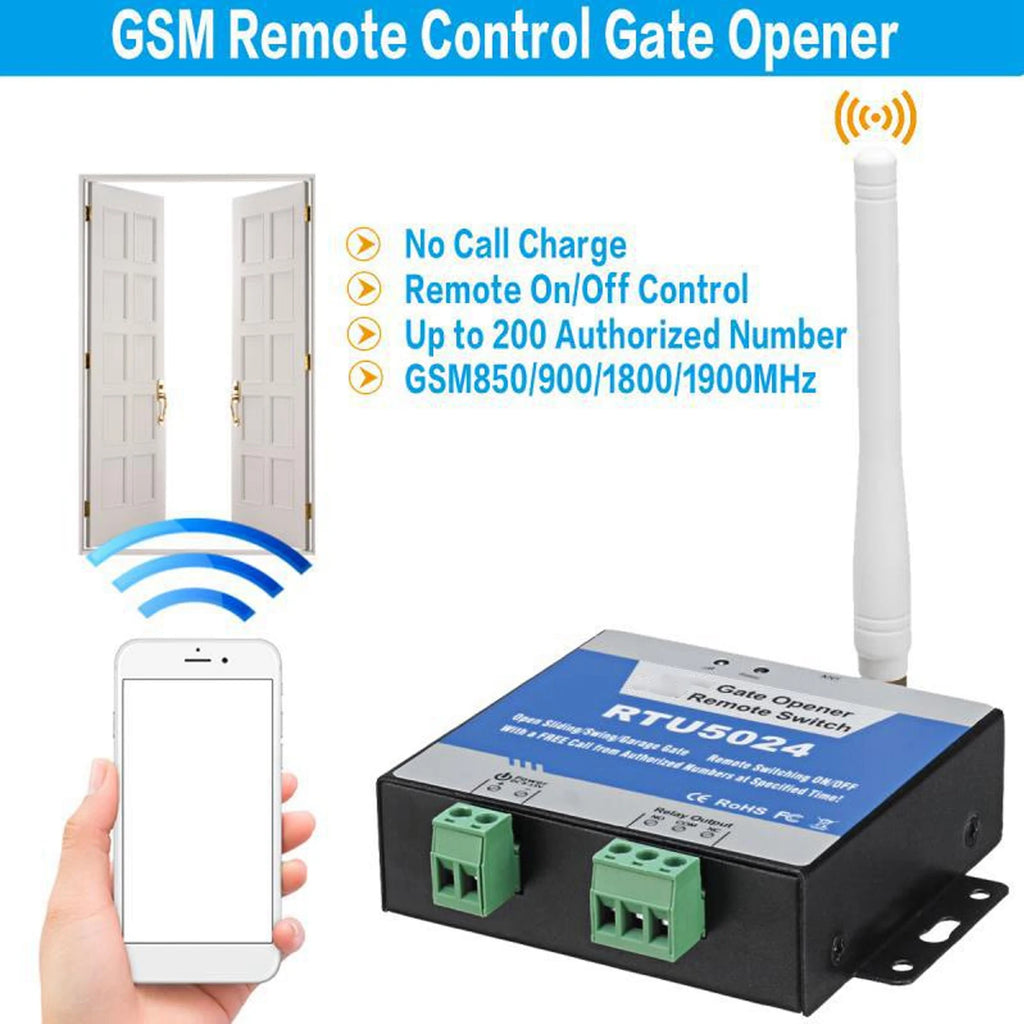 Gate Opener Remote Control Gate Opener RTU5024 4G Door Opener SMS Smart Alarm Smart ID Recognition WiFi Remote Controller