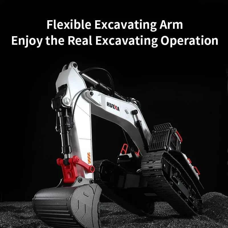 Huina 1594 22 Channels Large Remote Control Excavator 1/14 Electric Heavy Duty RC Excavator for Children Toys Model