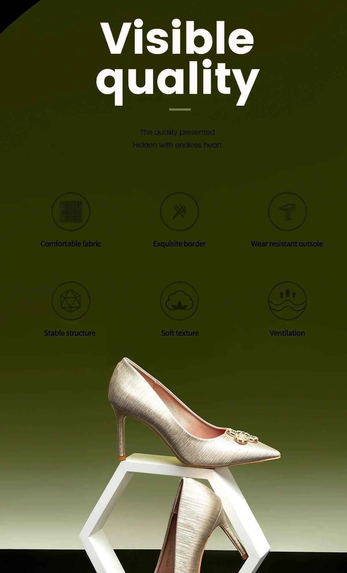 Fashion Classic Luxury Design Women's New High Heels Business Party Basic Metal Decorative High Heels