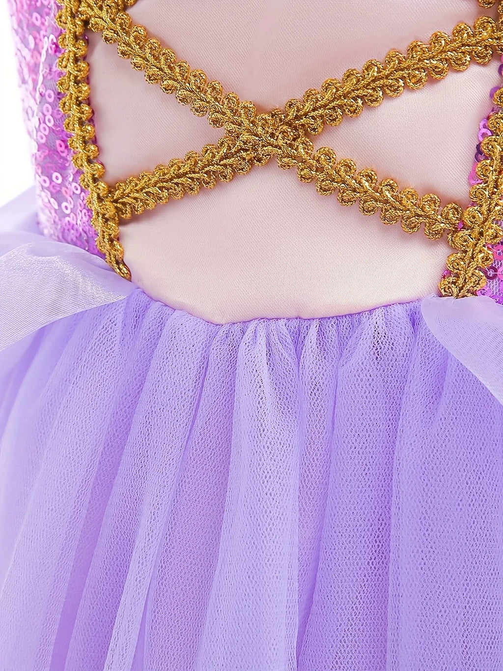 Baby Girls Deluxe Elegant Rapunzal Princess Dress Cosplay Costume Kids Halloween Birthday Party Vestido Purple Puffy Dresses