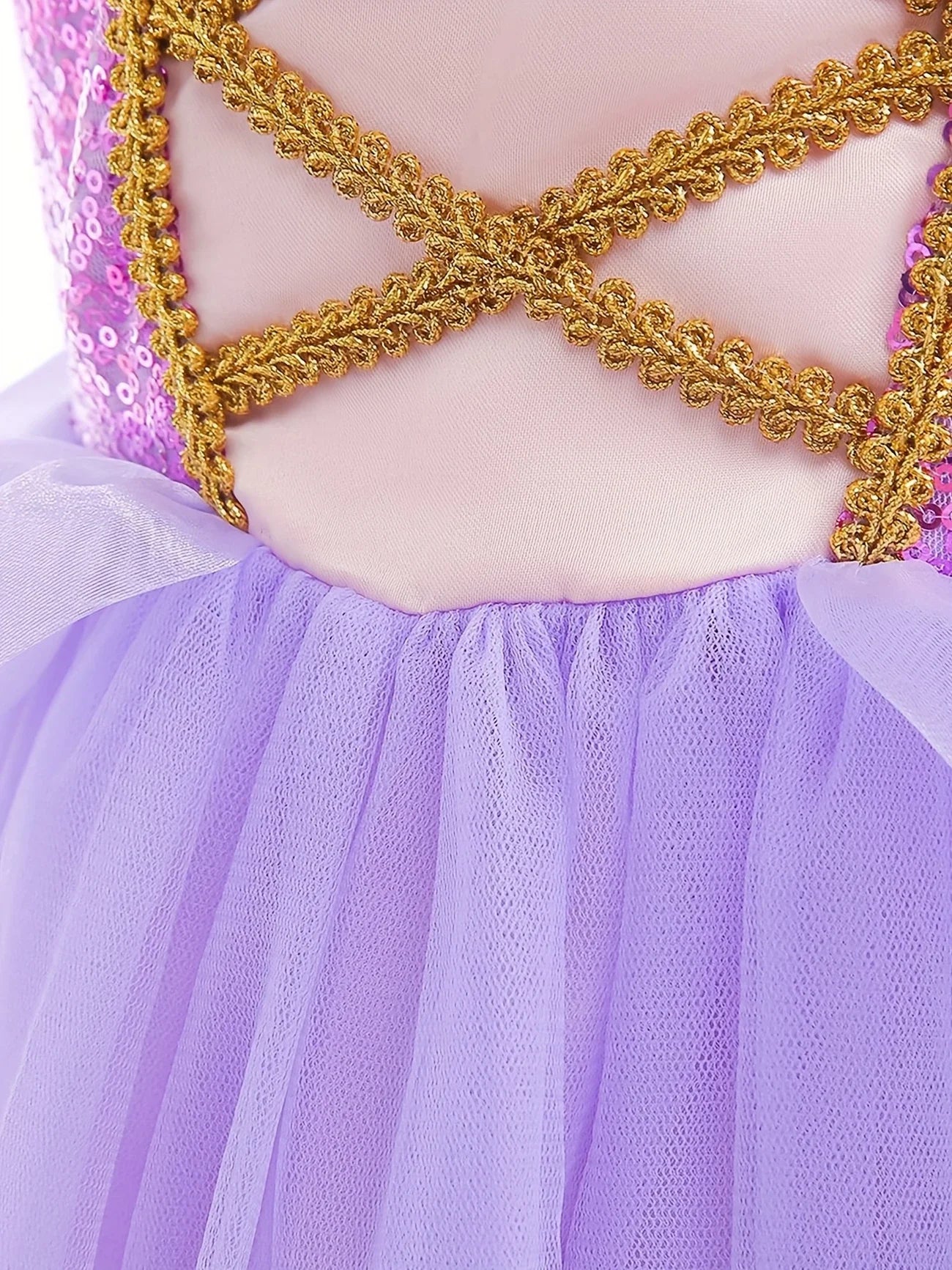 Baby Girls Deluxe Elegant Rapunzal Princess Dress Cosplay Costume Kids Halloween Birthday Party Vestido Purple Puffy Dresses