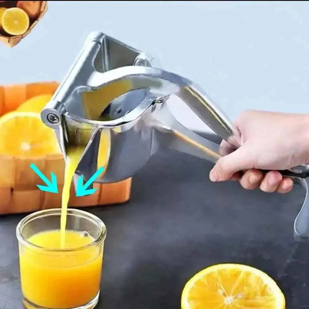 Fruit Juice Squeezer Heavy-Duty Metal Easy Manual Citrus Press Juicer Ergonomic Handle Durable Lemon Squeezer for Fresh Juice