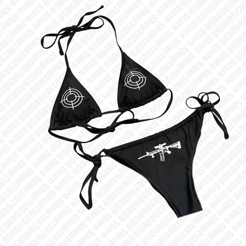 2000s Y2k Style Letter Print Bikini Punk Gothic Fashion Women Swimwear Set Sexy Thong Swimsuit Two Pieces Bathing Suit Emo Girls