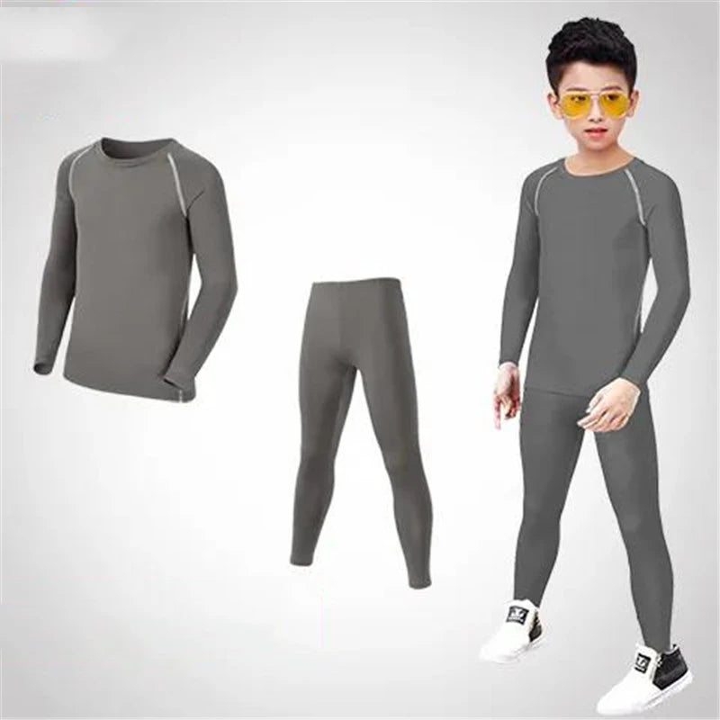 Kids Football Sets Children Boy Students Fitness Basketball Running Exercise Training Sports Soccer Top Shirt + Legging Pant M08