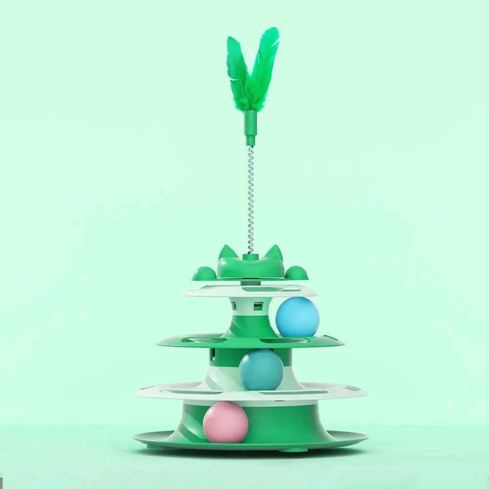 Interactive Cat Turntable Ball Toy – Battery-Free Fun