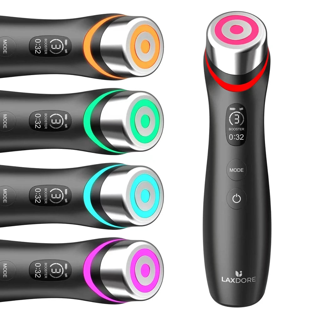 NEW 6 in 1 Multifunction Ager Booster Pro Skin Therapy Wand Facial Led Lights Beauty Device
