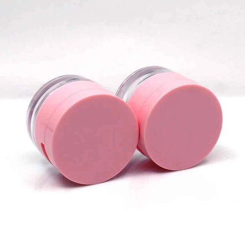1pc Portable Plastic Powder Box Empty Loose Powder Container With Sieve Mirror Cosmetic Sifter Loose Jar Travel Makeup Container