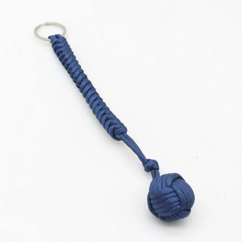 Emergency Escape Parachute Rope Woven Steel Ball Self-defense Ball Hand Woven Multifunctional Parachute Rope Woven Keychain