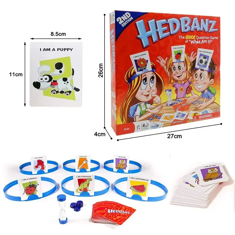 Kids Funny Cards Board Game Toy Family Party Game Guess Who I Am Game Parent-Child Interactive Educational Toy Gift for Boy Girl
