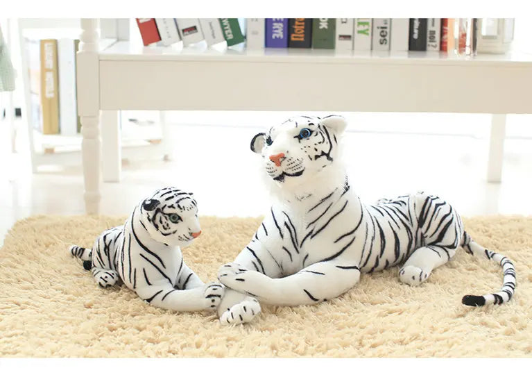 30-120cm Cute White Tigers Plush Toys Simulation Tigers Stuffed Dolls Baby Pillow Plush Kid Toys Gift