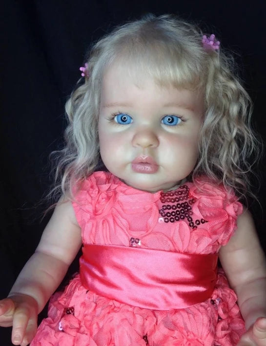 NPK 24'' Handmade High Quantity Unfinished Doll Parts with Hand Rooted Hair Ellie  Lifelike Reborn Doll Kit Painted Doll Kit