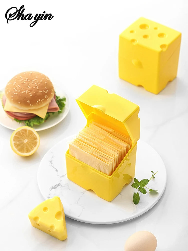 Clamshell Cheese Box, Household Kitchen Crisper, Butter, Cheese, Cheese Packaging Storage Box, Refrigerator Food Crisper Box