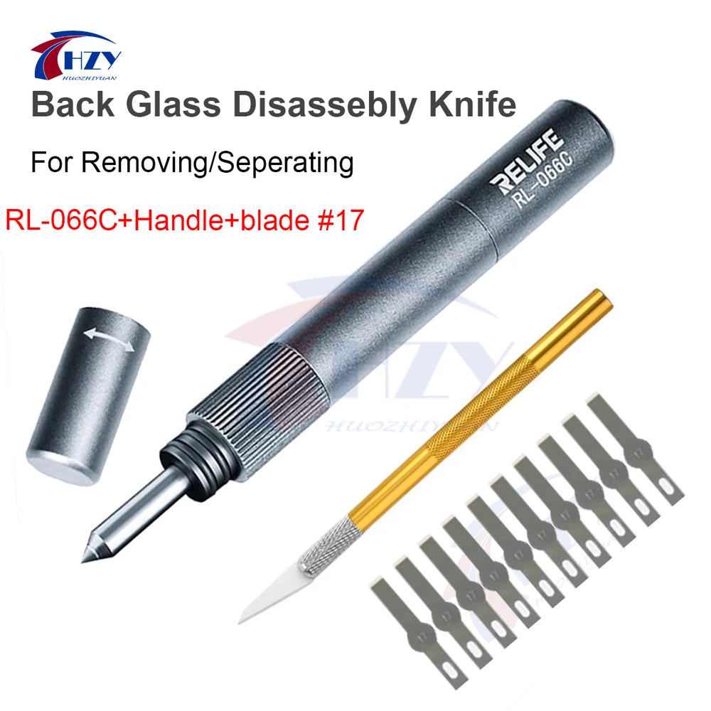 RELIFE RL-066C Back Glass Breaking Pen Phone Rear Camera Disassembly Tools Back Glass Removal Repair Refurbushing Blasting Tool
