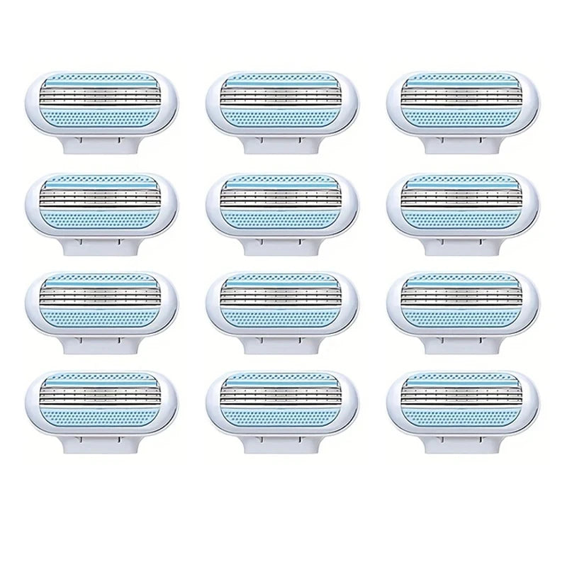 0handle 12blades Color Women’s Stainless Steel Safety Razor For Smooth Shaving