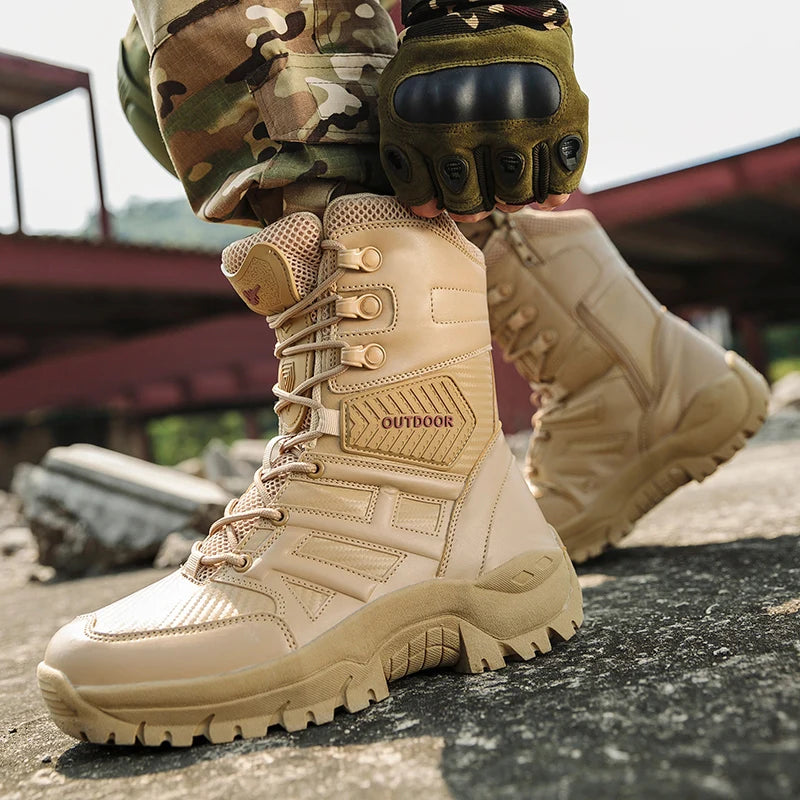 New Winter Men's Boots Outdoor Anti-Slip Men's Desert Boots Comfortable Autumn Men Work Ankle Boots High Top Motorcycle Boots