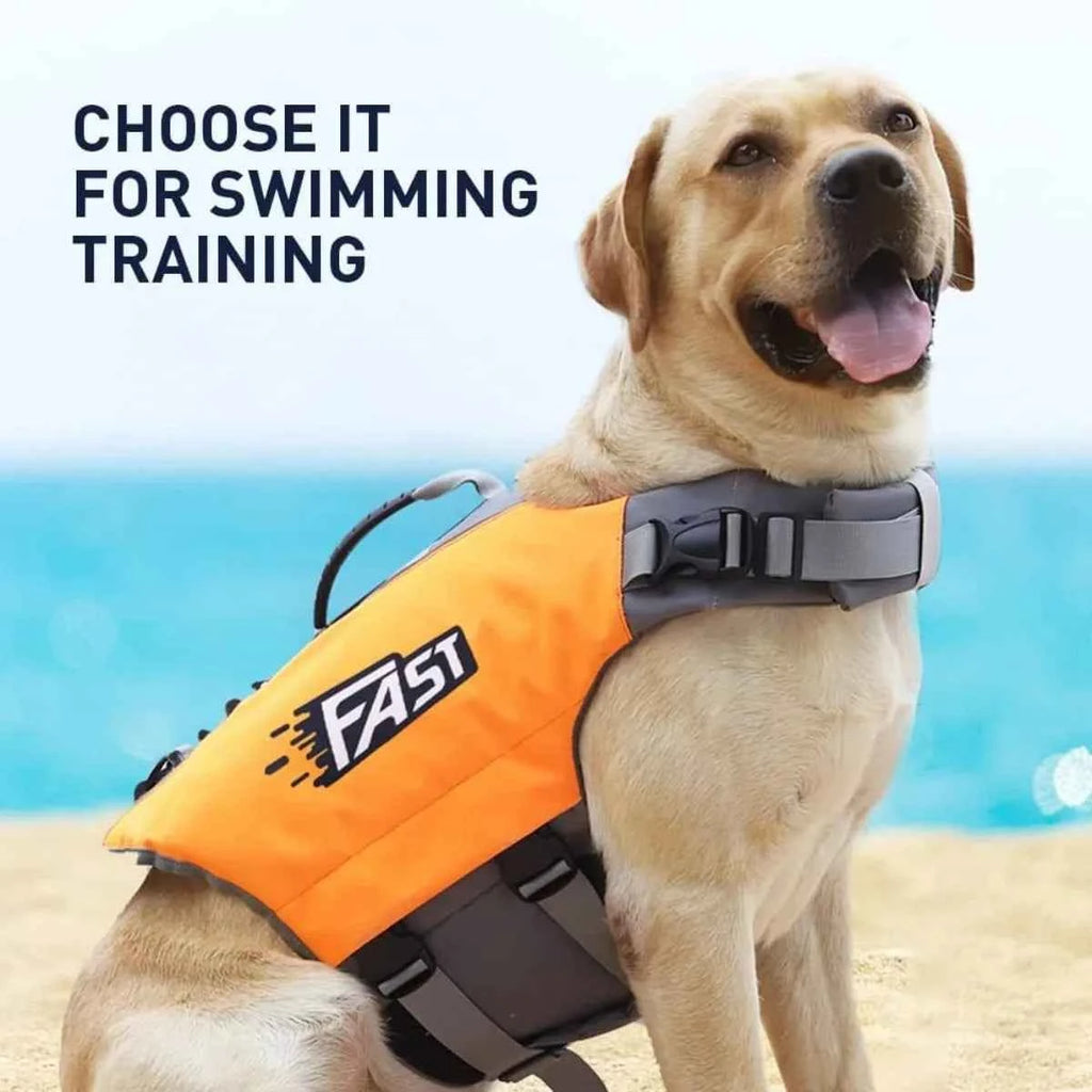 Pets Floatation Vest Adjustable Ripstop Safety Dog Swimsuit for Summer Beach Surfing Training Essential Dog Life Jacket Supplies