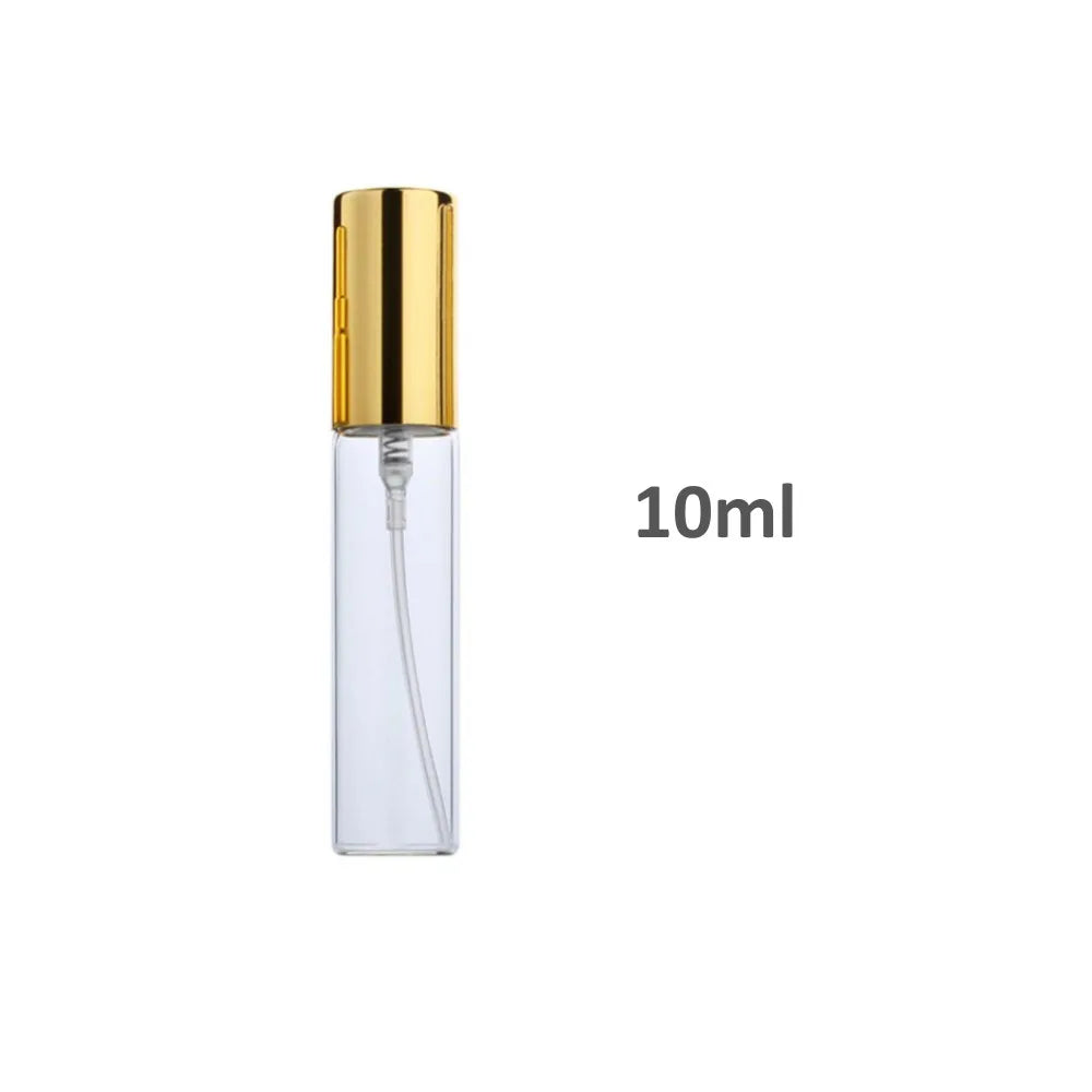 Gold-10ml Color Mini Glass Perfume Refillable Bottle – Travel Spray Tube