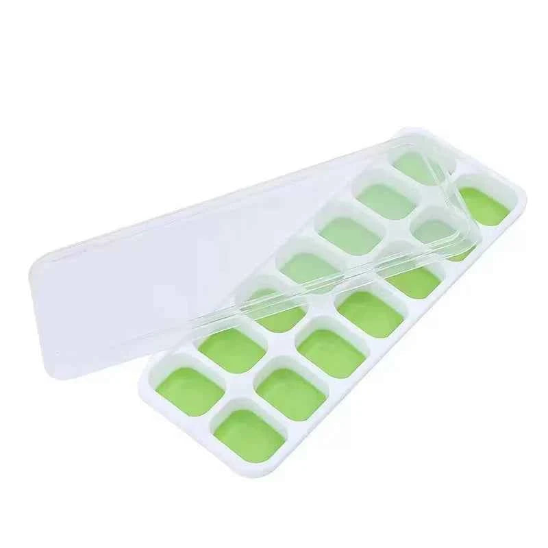 14 Grids Fruit Ice Maker with Removable Ice Cube Trays Reusable Silicone Ice cube Mold Lids Kitchen Tools Freezer Summer Mould