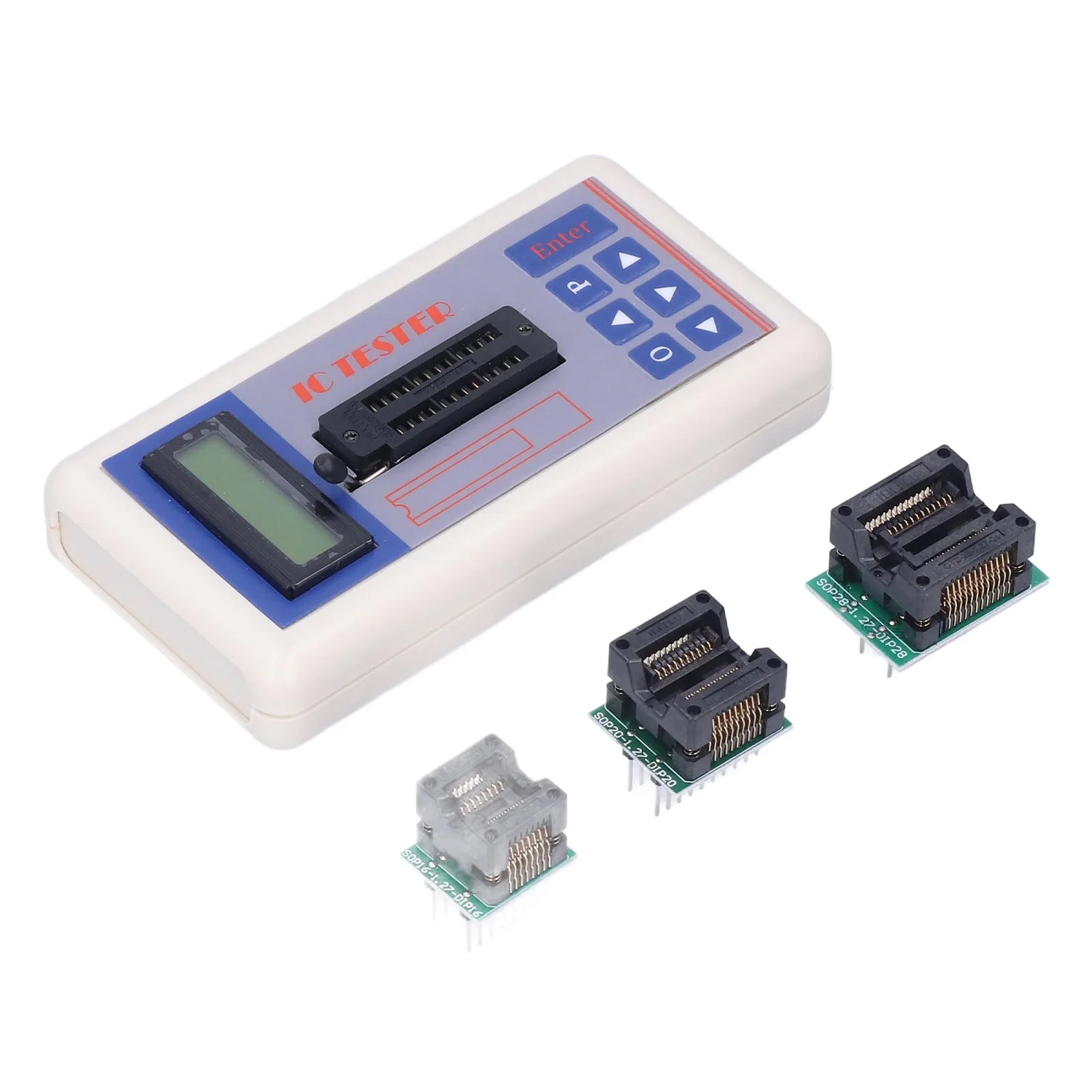 IC Transistor Capacitor Tester  Integrated Circuit Tester Diode Checker Detector with 5V 3.3V AUTO Mode