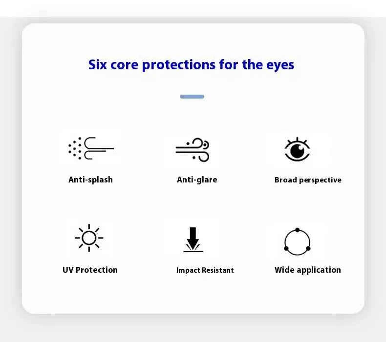 48-73-2000 transparent protective glasses, impact-resistant double-coated lenses, wear-resistant hard coated goggles