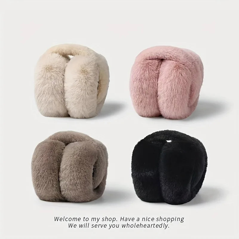 Foldable and Adjustable Women's Winter Ear Muffs Fashion Ear Cover for winter Outdoor Cold Protection Ear-Muffs Folding Earflap