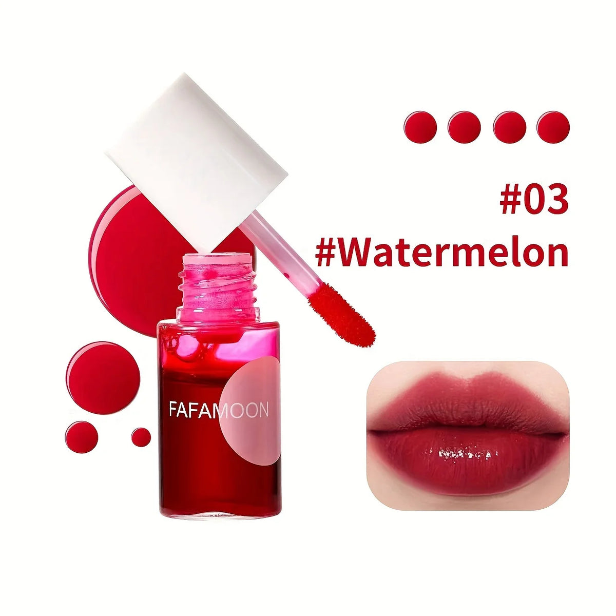 03 Color Fruity Lip Tint Water Gloss – Long-Lasting Liquid Lipstick