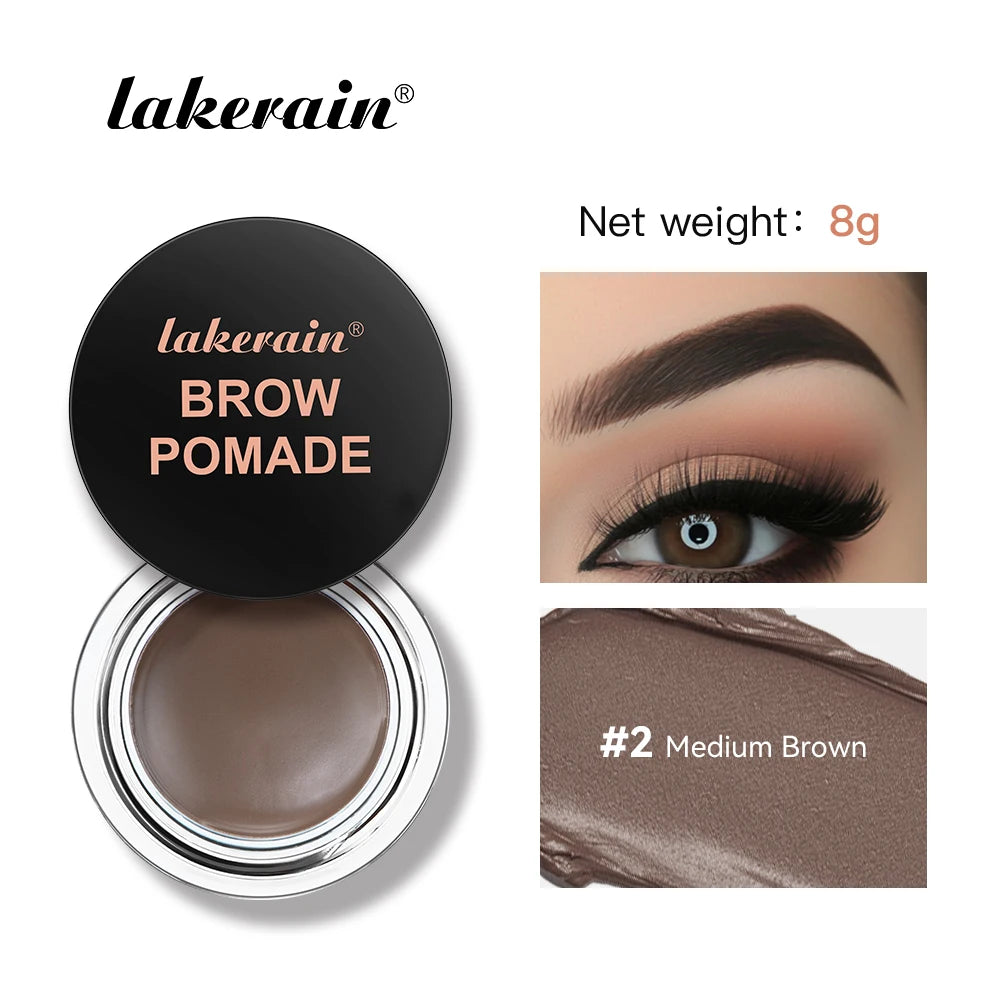 02 Color Waterproof Eyebrow Pomade Cream – Long-Lasting Tint