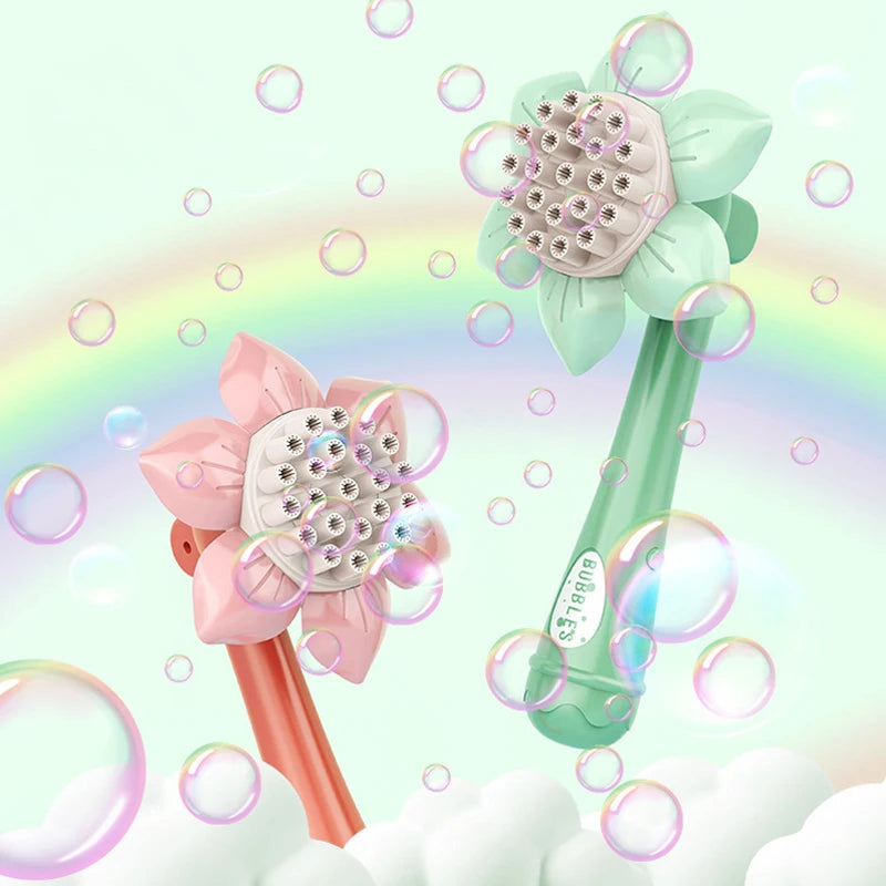 2026 Kids Bubble Gun 23 Holes Blowing Machine Soap Blower Gun Outdoor Party Game for Boys And Girls Children's Gift