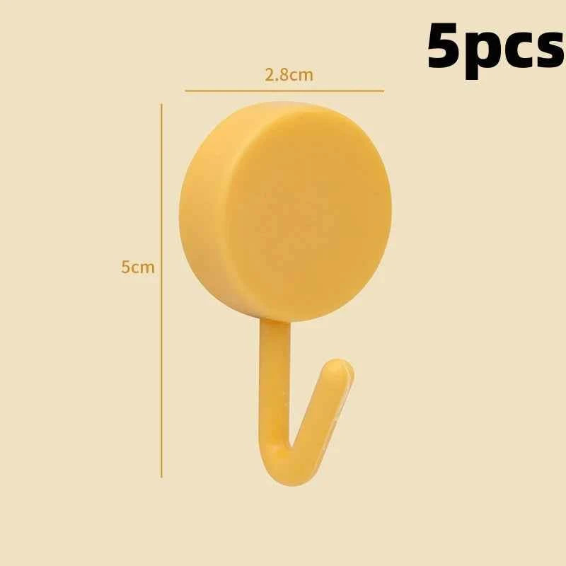 Self Adhesive Wall Hook Strong Without Drilling Coat Bag Bathroom Door Kitchen Towel Hanger Hooks Home Storage Accessories