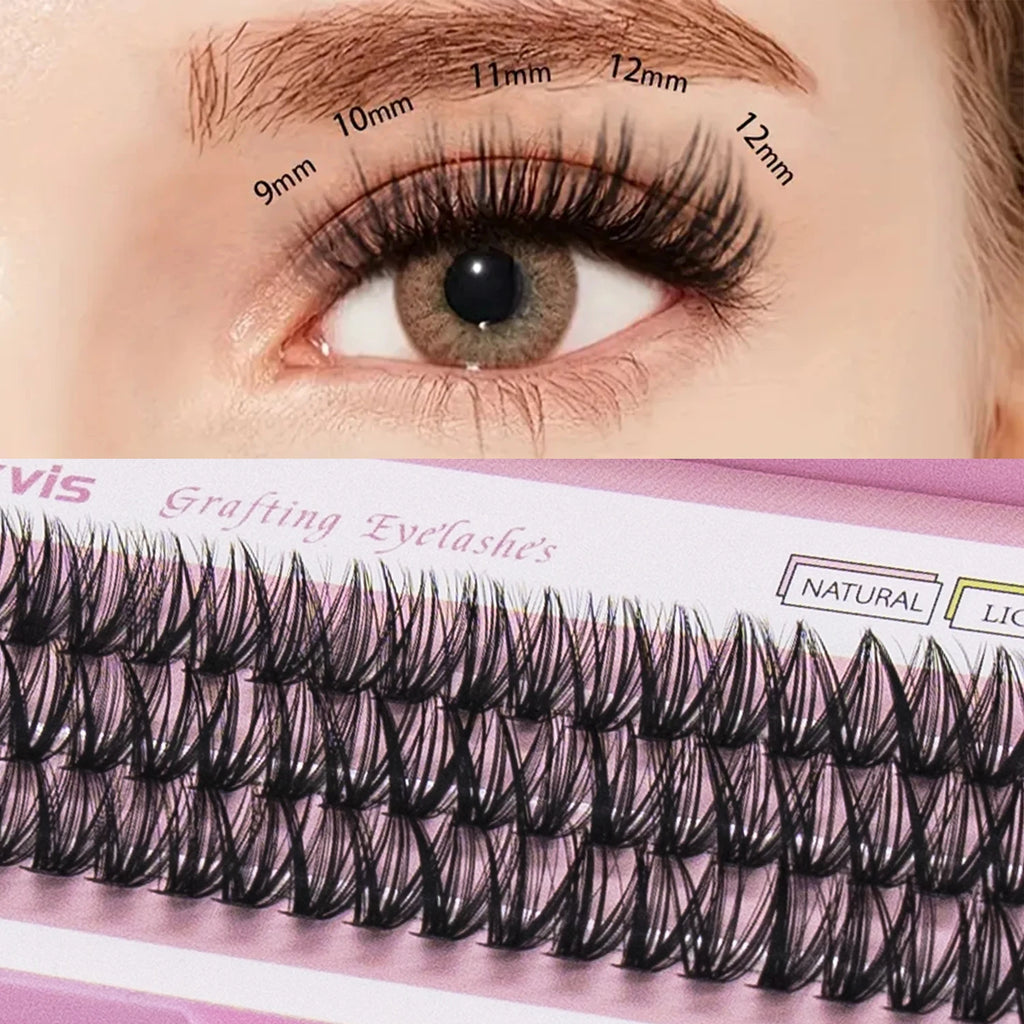 10 Boxes 40D 9-14mm C Curl Wholesale Individual Lashes Makeup False Eyelashes Extension Faux Mink Wispy Eyelash Tool Diy