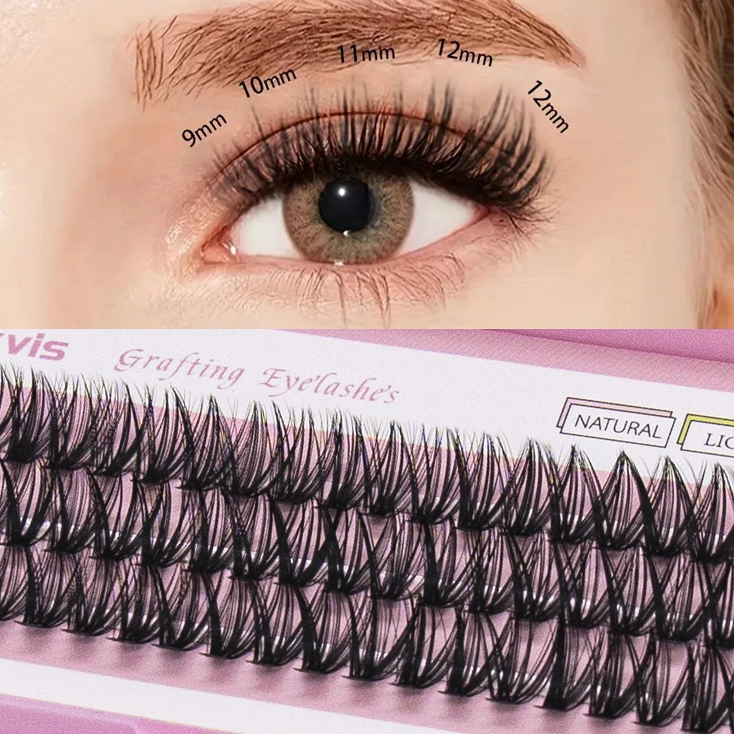 10 Boxes 40D 9-14mm C Curl Wholesale Individual Lashes Makeup False Eyelashes Extension Faux Mink Wispy Eyelash Tool Diy