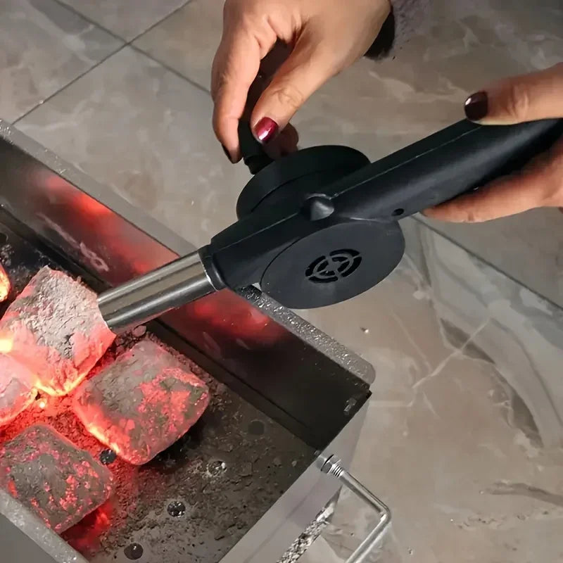 1pc Grill Manual Fan Hand Crank BBQ Fan Portable Barbeque Air Blower With Manual Handle BBQ Accessories